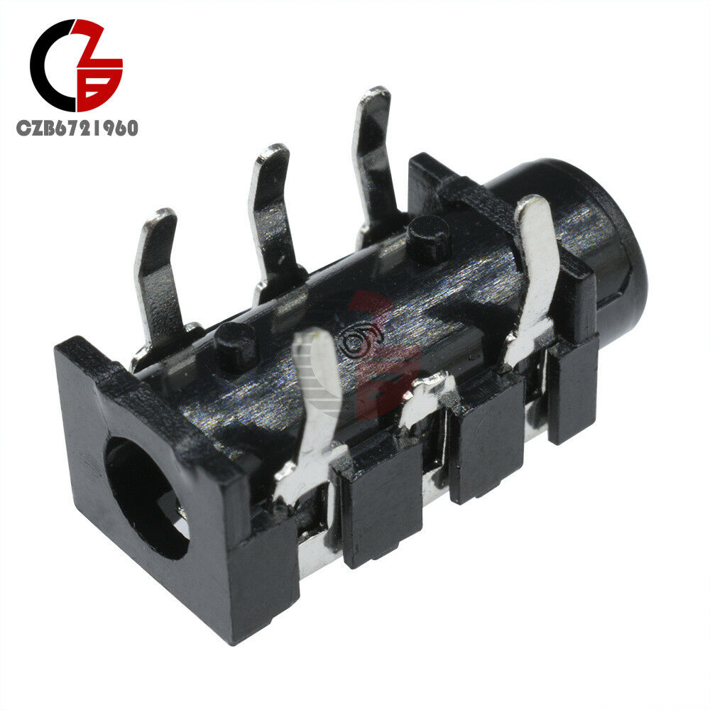 20Pcs 3.5mm Stereo Headphone 5Pin Audio Jack Earphone Socket