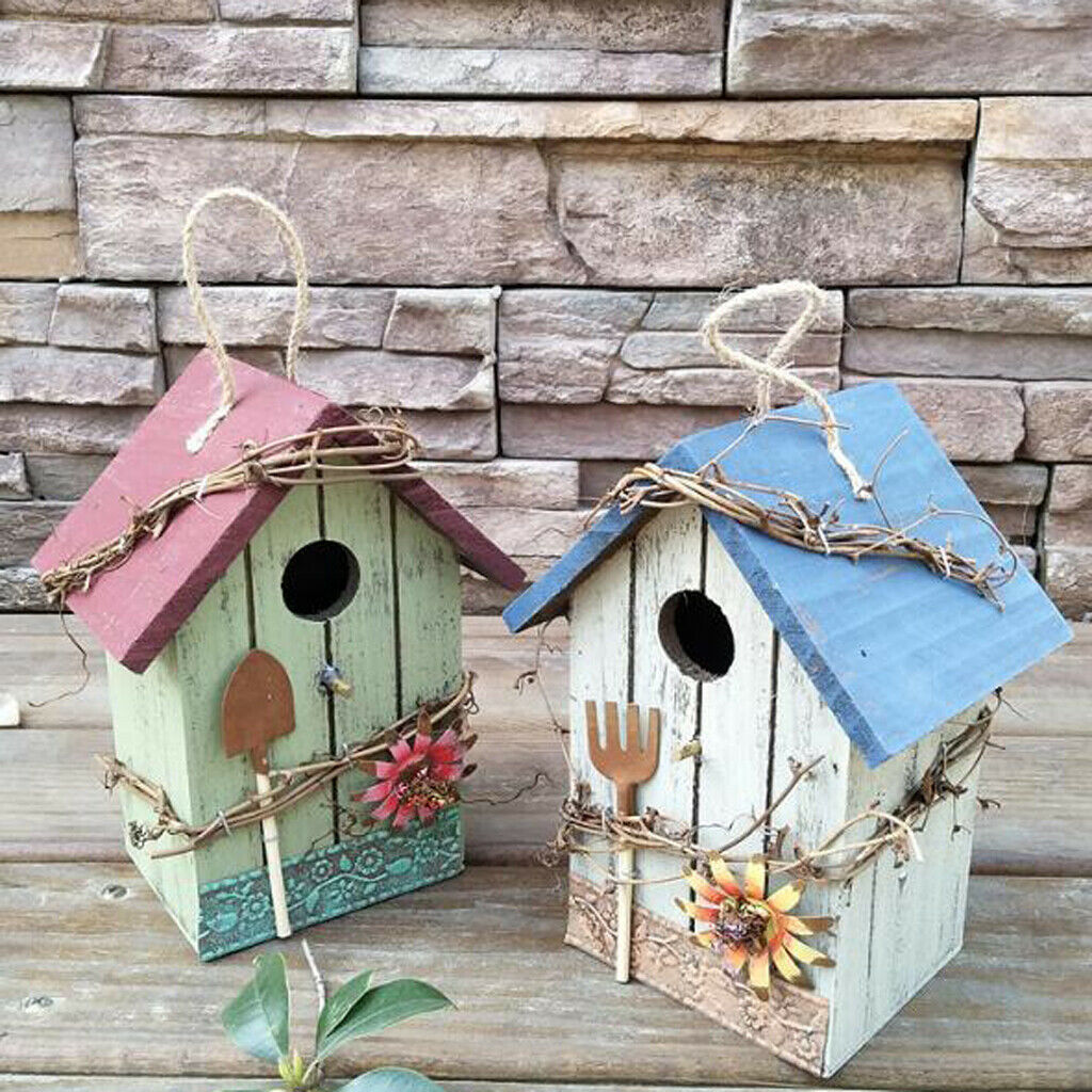 Wooden Arts and Crafts Country Cottages Bird House Parrot Comfort House E