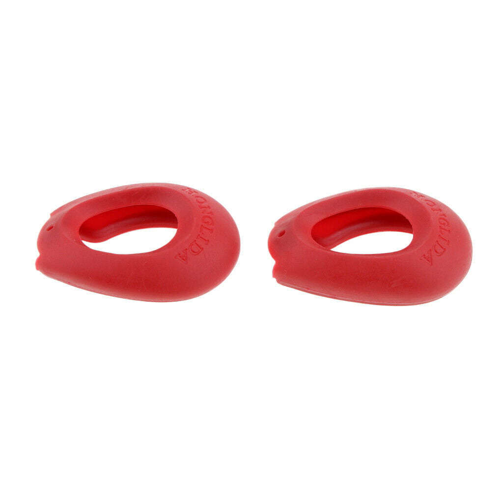 Silicone Ear Shield Salon Hairdressing Ear Cover Protector Muffs Cushion Red