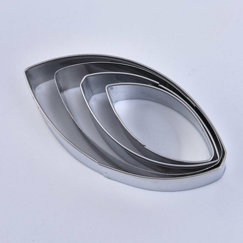 4pcs Lotus Flower Shape Mold Mousse Ring Mold Stainless Steel Cake Cutter.l8