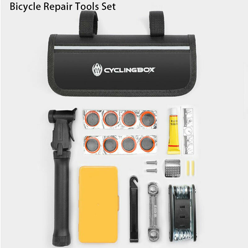 Bicycle Repair Tools Set Bike Tire Repair Kits Bicycle High Pressure Pump WrBDA