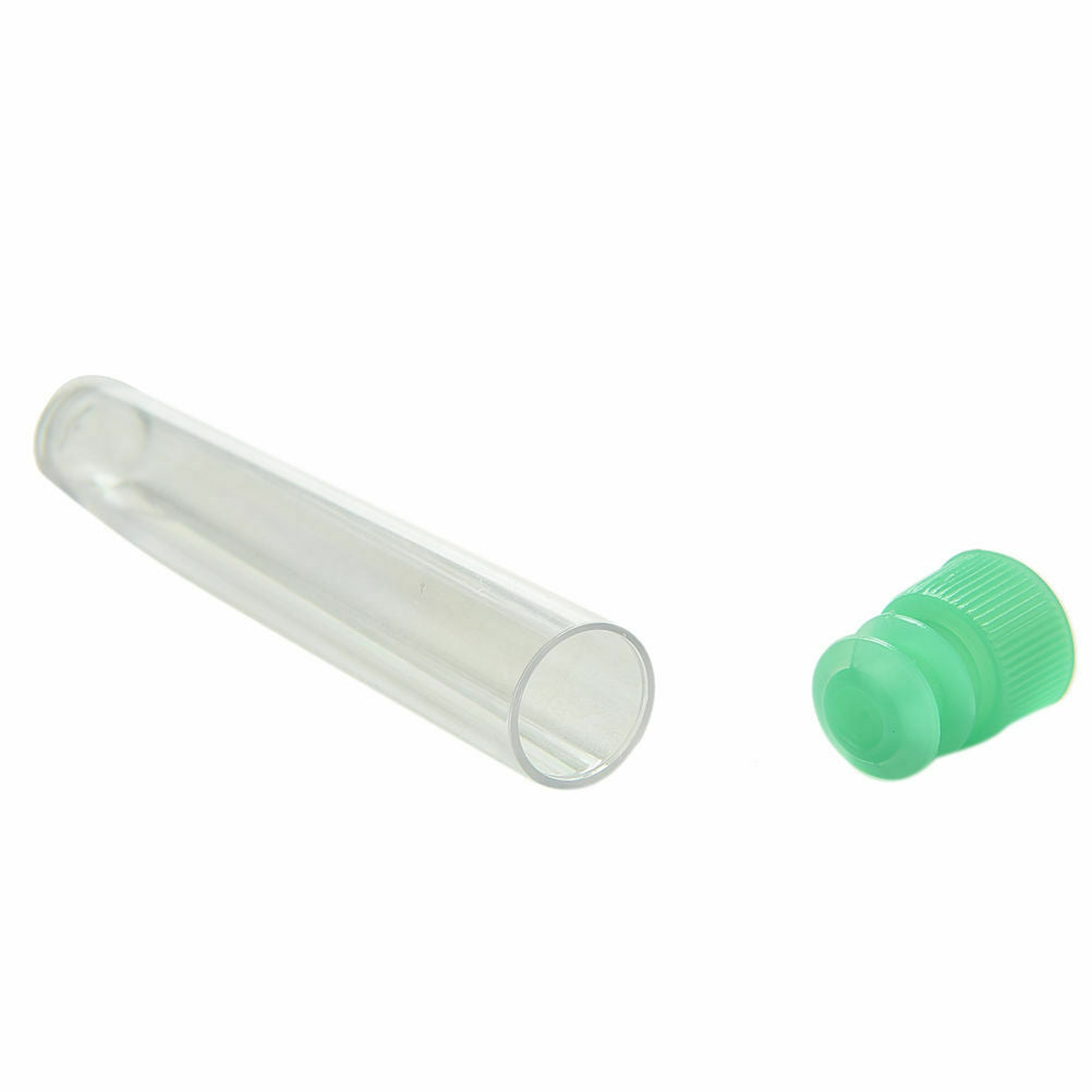 Plastic test tube  with 10 clear 12x75mm tubes and caps New