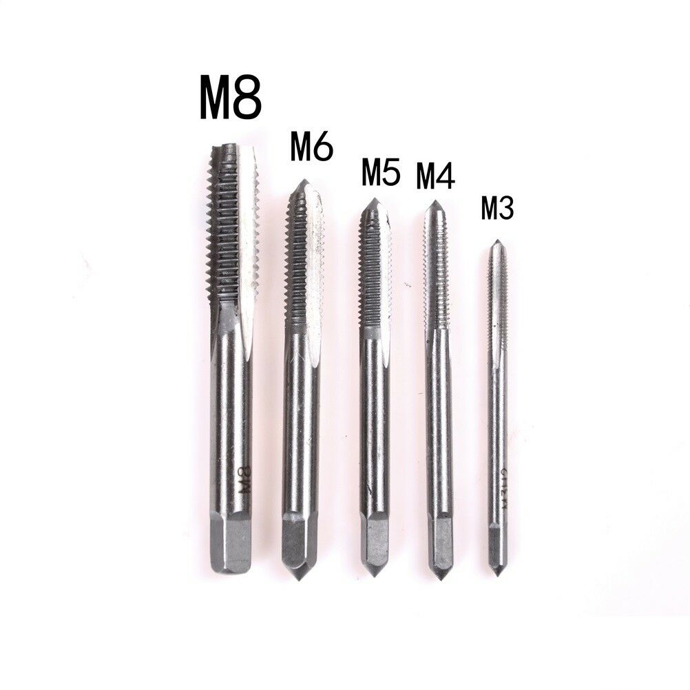 5X/Set M3 M4 M5 M6 M8 Hand Tap Straight Flute 3mm-8mm Hand Fast Tapping Toolã€ WF