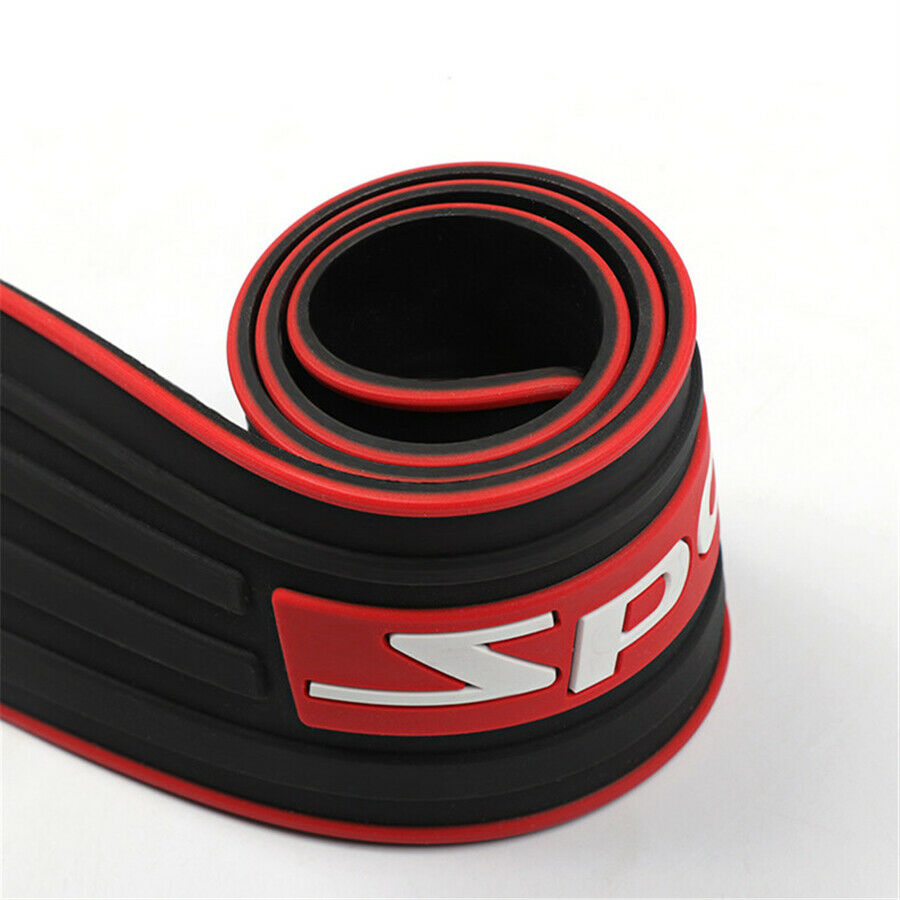 90cm*7.3cm Rubber Sports Car Rear Bumper Guard Scratch Protector Non-slip Cover