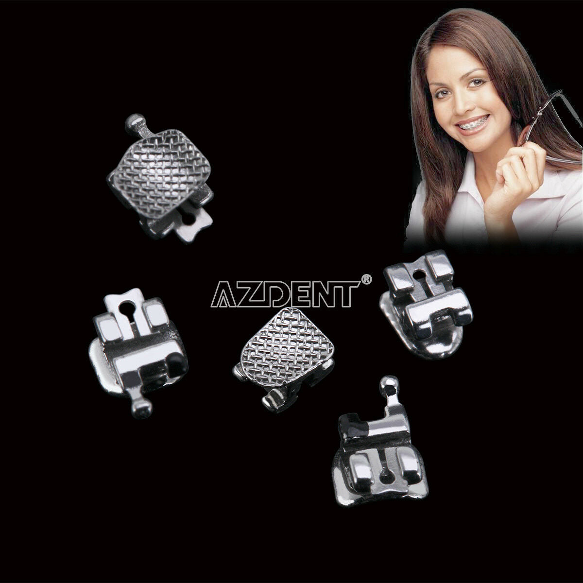 2 Kits Dental Orthodontic Braces Self-ligating Brackets MBT .022 Hooks 3 4 5 AZ