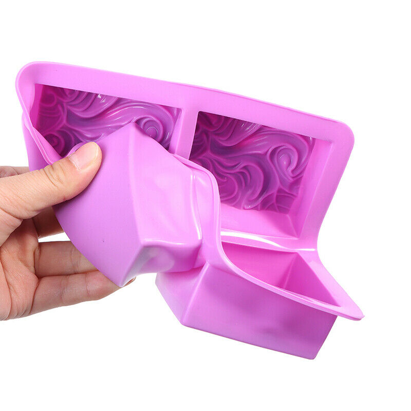 4 Cavity Wavy Flower Silicone Clay Soap Mold Cake Diy Plaster Oil Soap ResinBDA