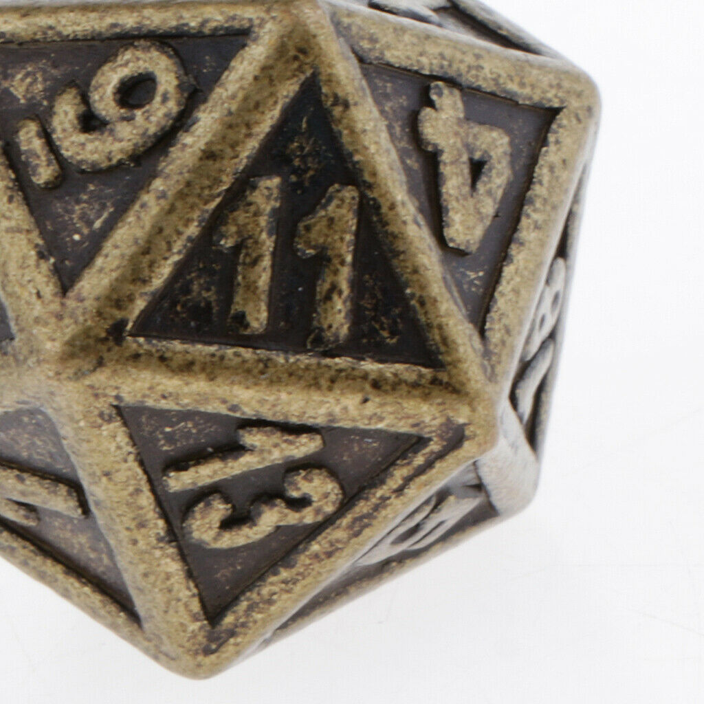 Polyhedral Metal Dice for Dragon Scale D&D DnD Pathfinder RPG Games copper