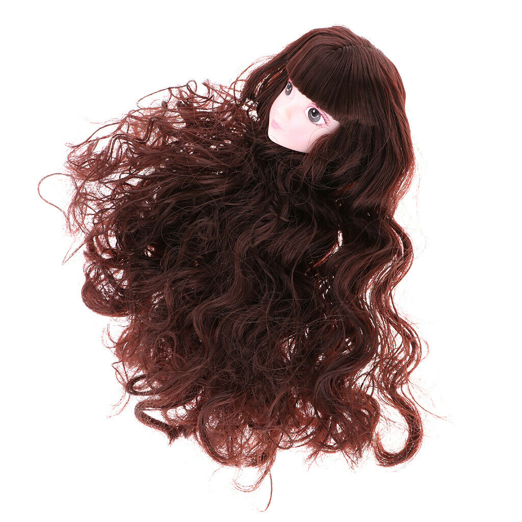 Fashion Head Sculpt with Brown Hair for 1/6 , Piece of