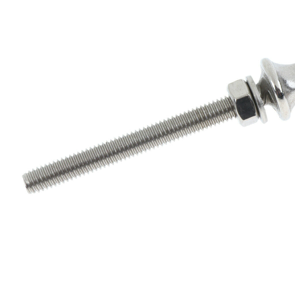 2Pcs M6 60mm STAINLESS STEEL EYE BOLT SHADE SAIL BOAT ROOF RACK BOLT NUT