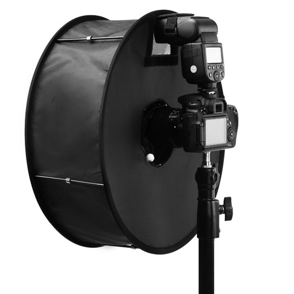 18"/45Cm Photo Ring Speedlight Softbox Round Diffuser For Speedlite Flash  FG
