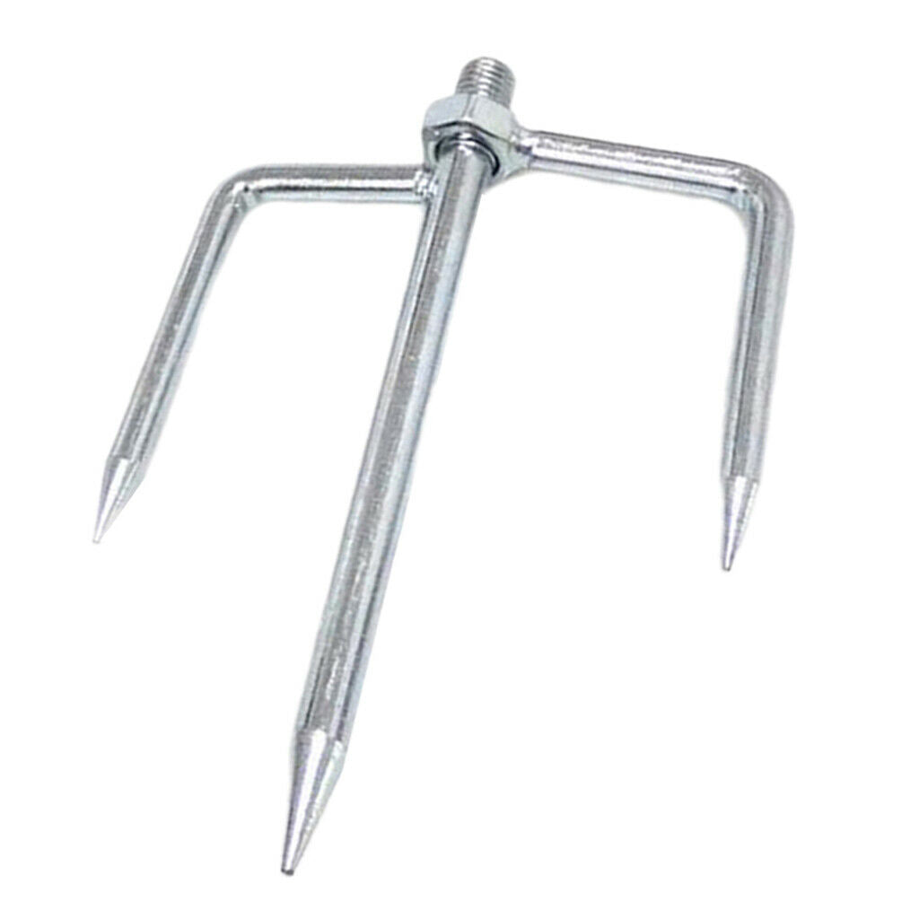 Outdoor Fishing Umbrella Ground Spike Windproof Insert Plug 12mm Screws S
