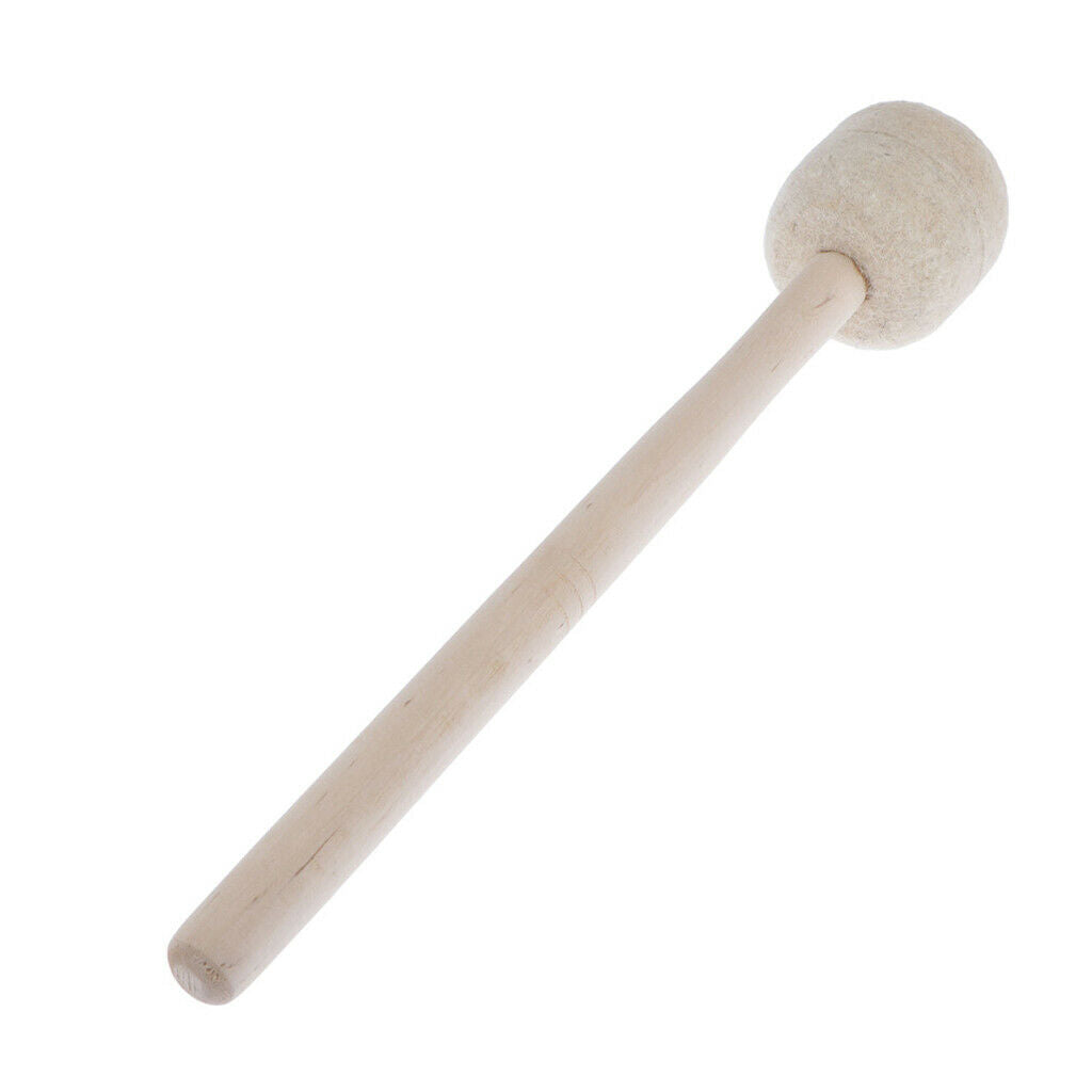 Bass Drum Mallet Stick Wool Felt Mallet Percussion with Wood Handle 14 Inch Long