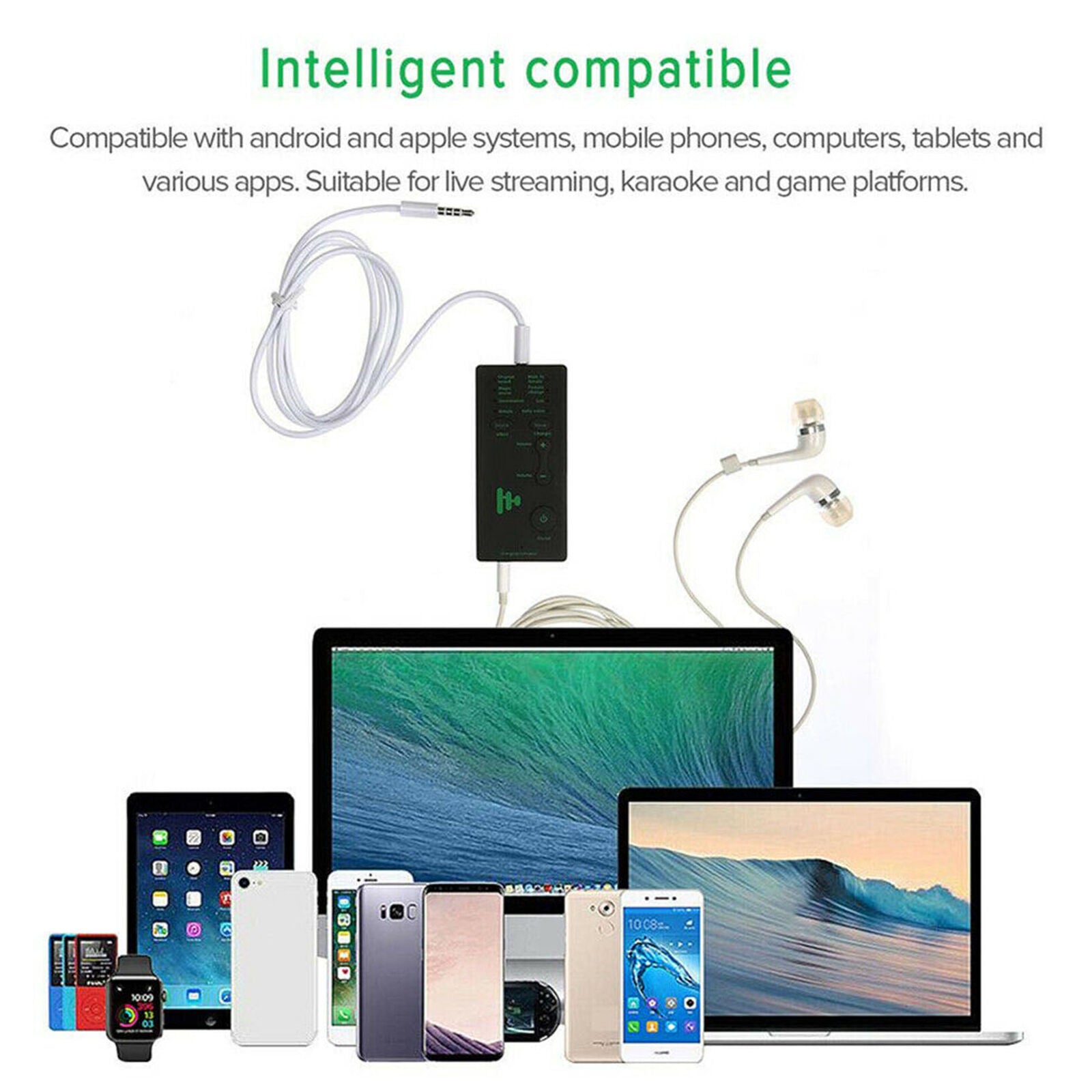 Mini Wireless 7 Multi Voice Changer Microphone Disguiser Male/Female/Girl/Robot