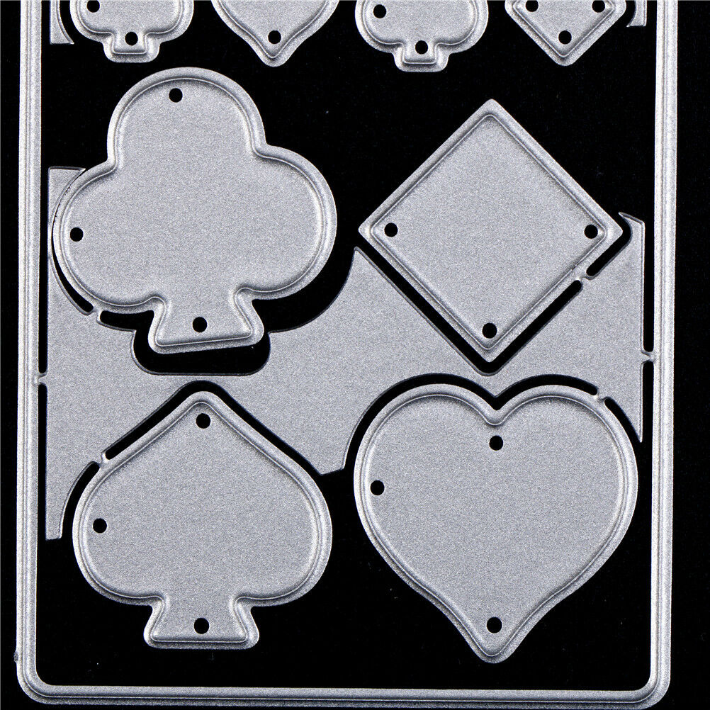 Poker Playing Cards Cutting Dies Stencils DIY Scrapbook Album Card Making.l8