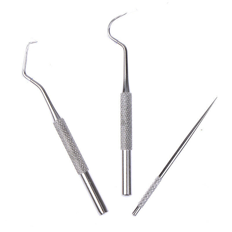 1 Set Stainless Steel Portable Toothpick Tooth Hook Teeth Clean Tool Dental BDA