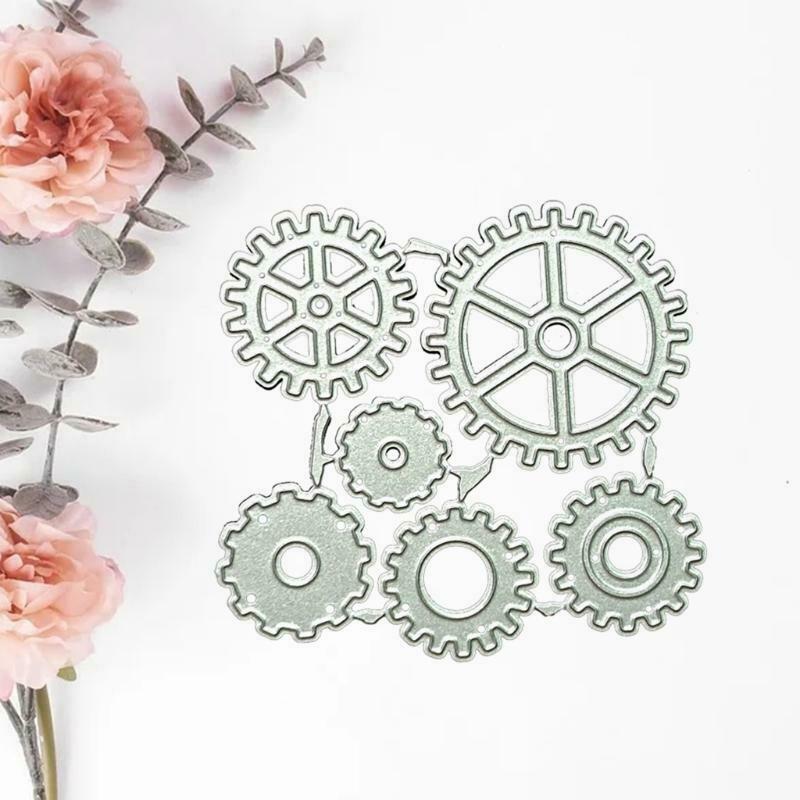 Gearwheel Metal Cutting Dies Stencil DIY Scrapbooking Album Paper Card Template