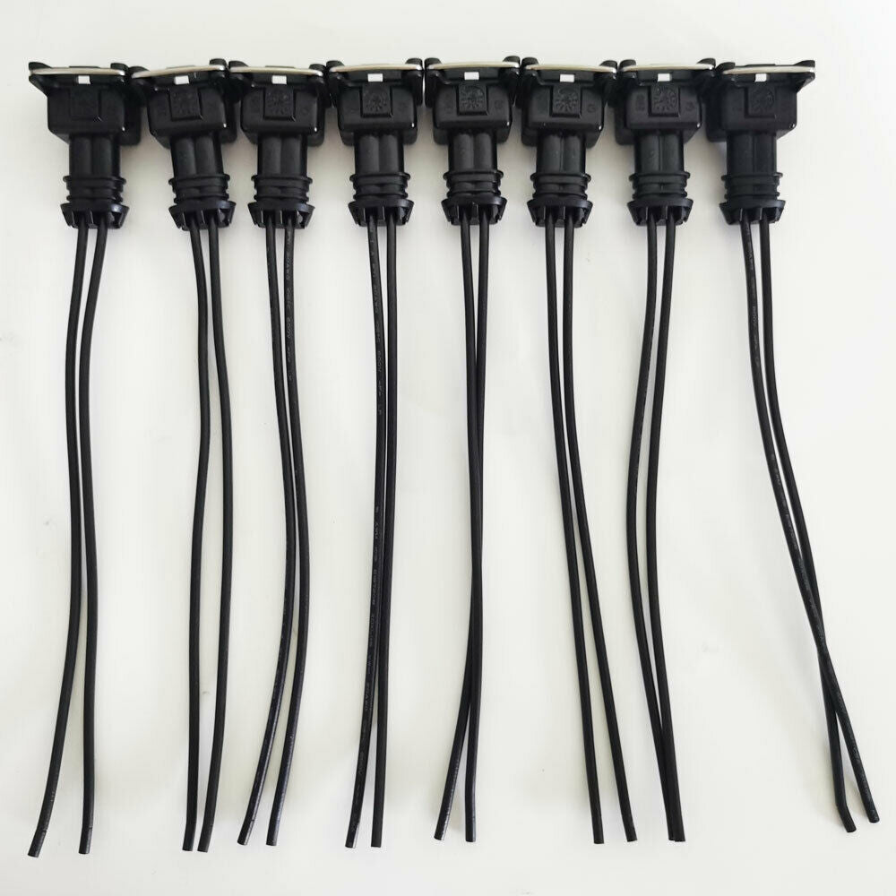 8 pcs fuel injector connector wiring plugs clips for EV1 OBD1 pigtail cut splice