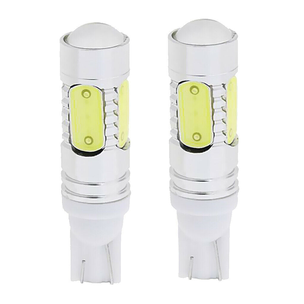 2x High Power T10 LED Parking Reverse Light 7.5W Projector Lamp Xenon White