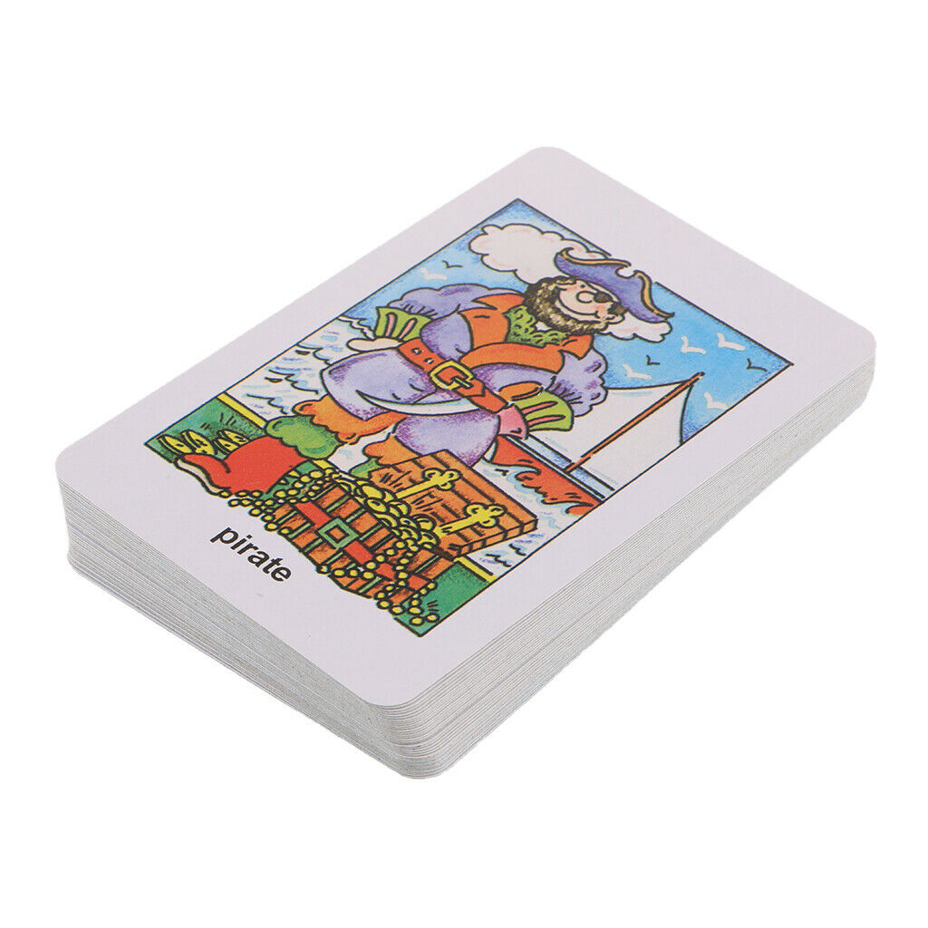 36 Pieces Preschool Educational Sight Word Flash Cards Picture Word Card #2