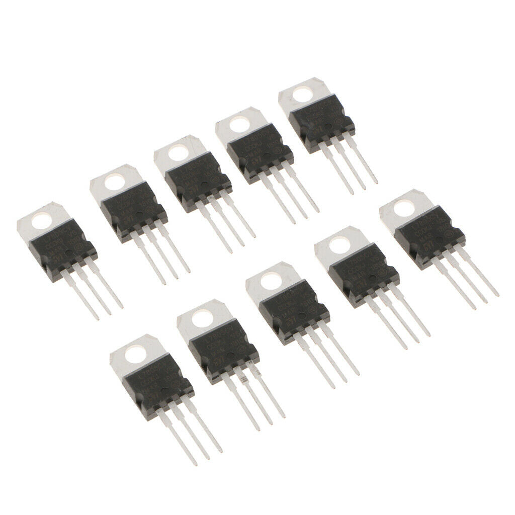 10 PCS L7805CV L7805 LM7805 TO-220 3 Position Voltage Regulator Transistor