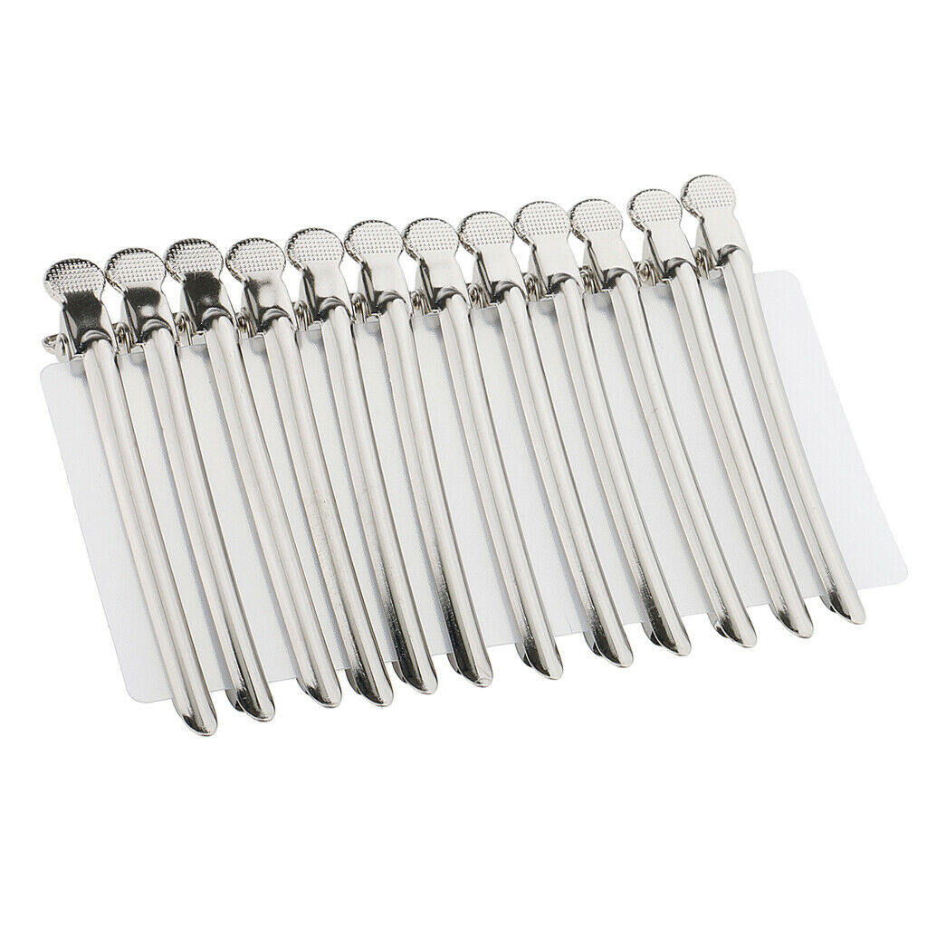 24 Pieces Hairdressing Sectioning Clamp Salon Hair Styling Clip Grip 2 Sizes