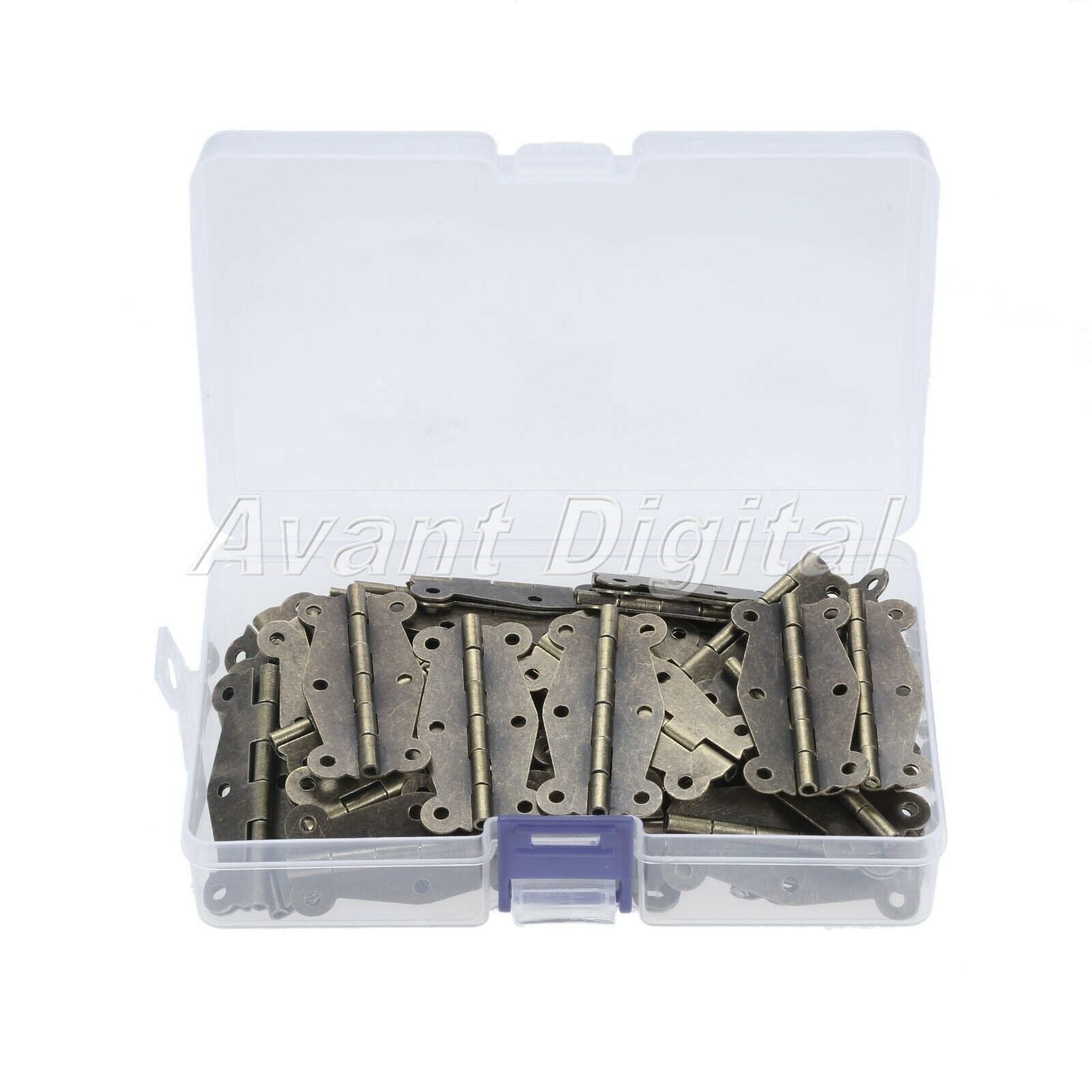60pcs Mini Butterfly Hinges Furniture Cabinet Drawer Door Box Cupboard Hardware