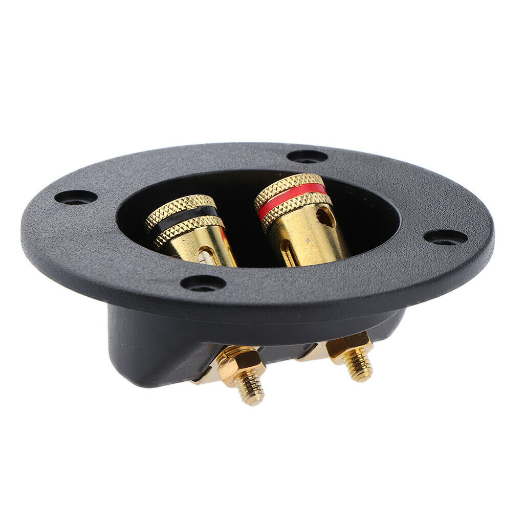 2 Way Power Speaker Round Box Terminal Double Binding Post DIY 48mm