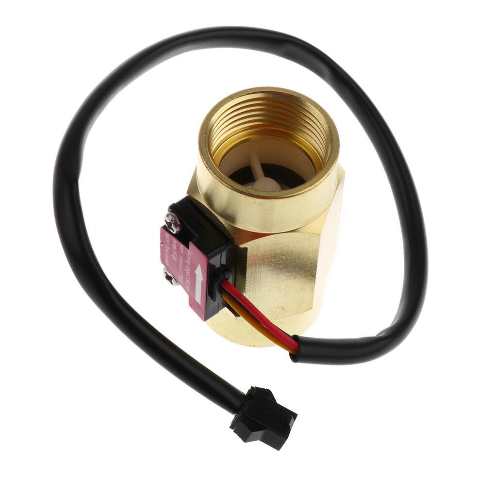 G3/4 Thread Hall Effect Liquid Water Flow Sensor Switch Flowmeter Fluidmeter