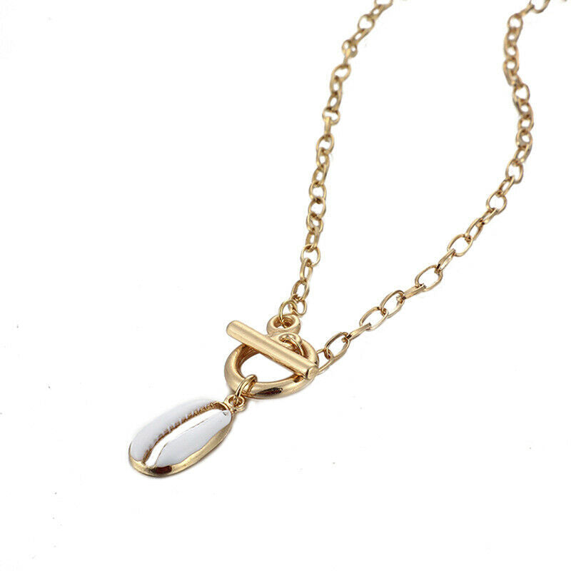 Women Boho Natural Cowrie Shell Pendant Charm Chain Necklace Beach Jewelry gt.DD