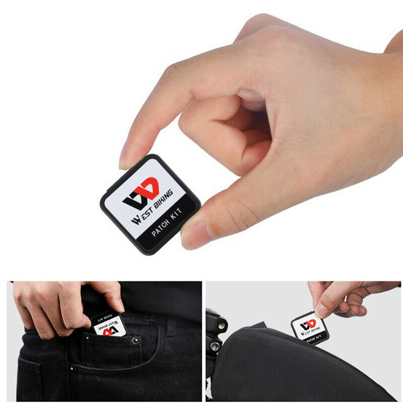 6pcs Tire Patch Kit Bicycle Repair Tool No Glue Puncture Repair Quick Dry.l8