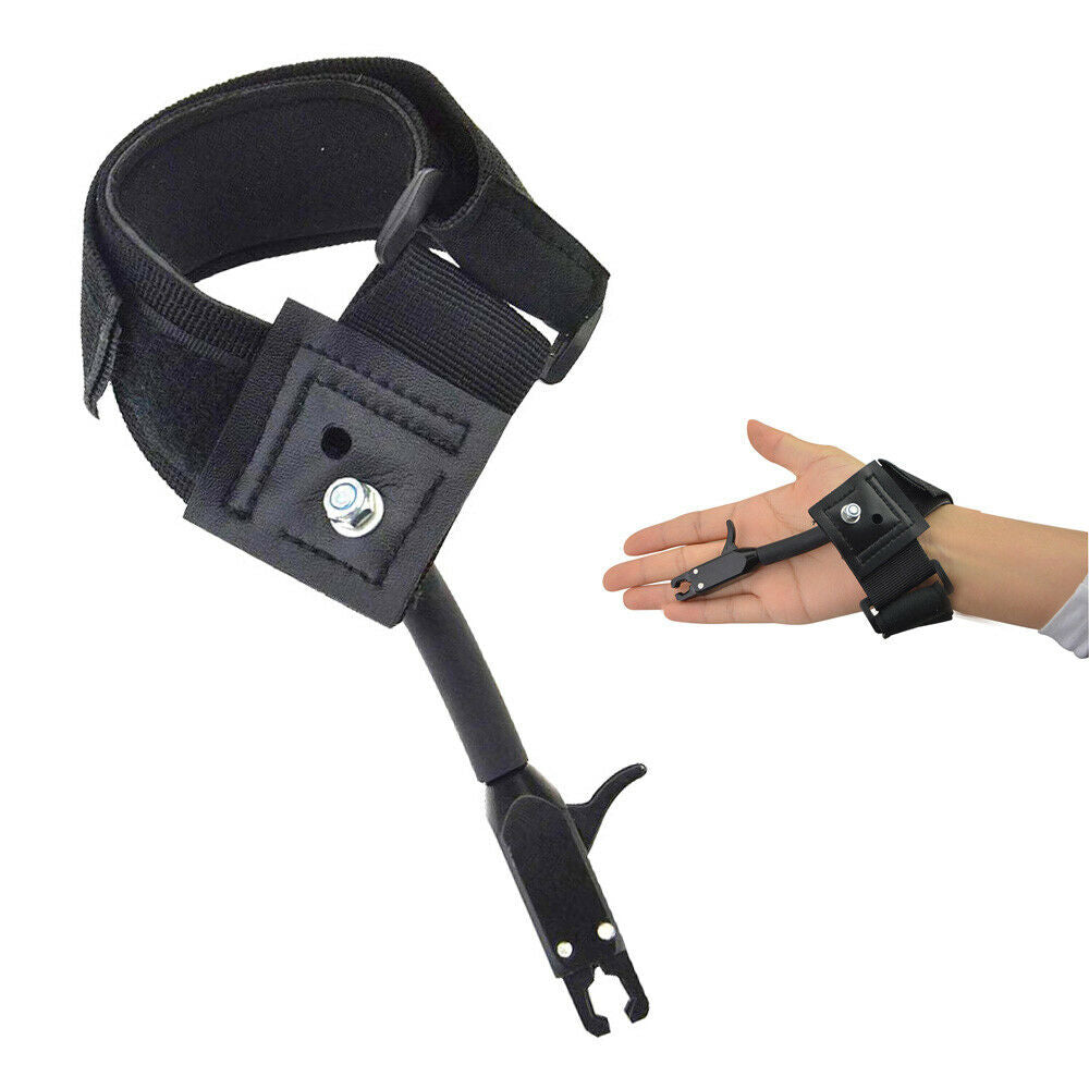 Archery Wrist Release Aids Trigger Caliper Straps Adjustable Compound Bow Shoot