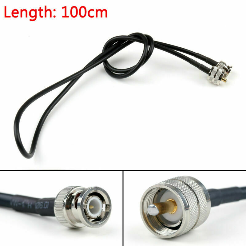 100cm RG58 Cable PL259 UHF Male Plug To Male Straight Crimp Coax Pigtail 3ft