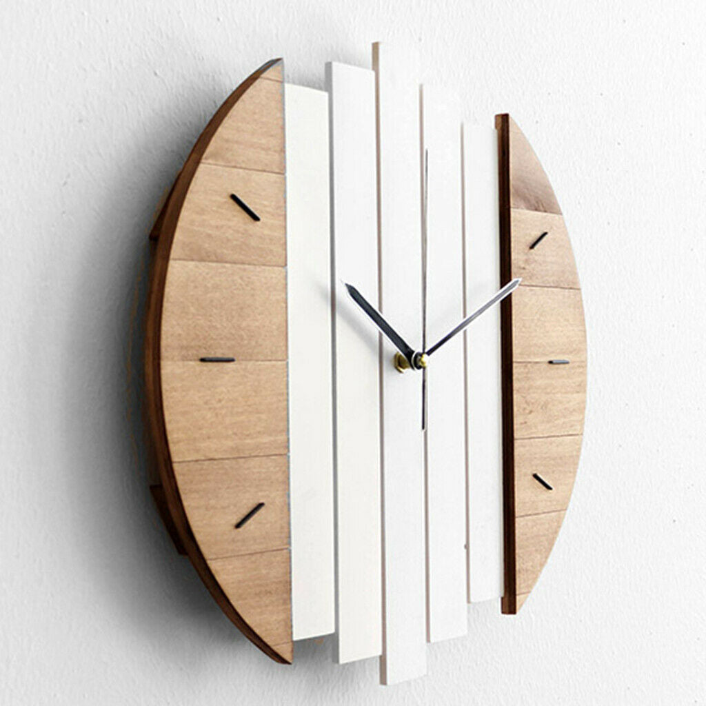 Modern Steampunk Wooden Wall Clock Rustic Silent Clocks Living Room Bedroom