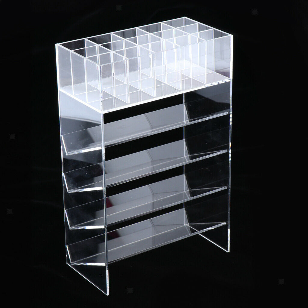 Lipstick Organizer Lipgloss Lip Balm Holder Acrylic Display Stand Rack Clear