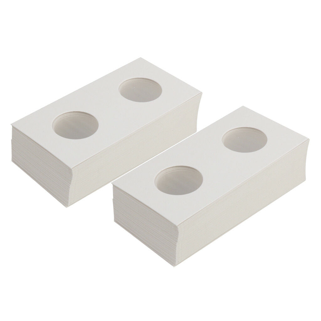 100PCS Mylar Cardboard Coin Holders Flip Collection Supply Storage 20.5/25mm