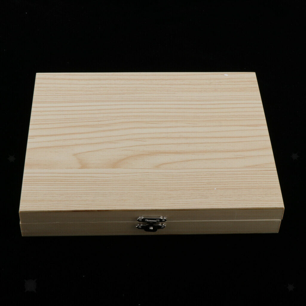 Microscope Slides Wood Case Box Cabinet Holder Storage Kit for 100pcs Slides