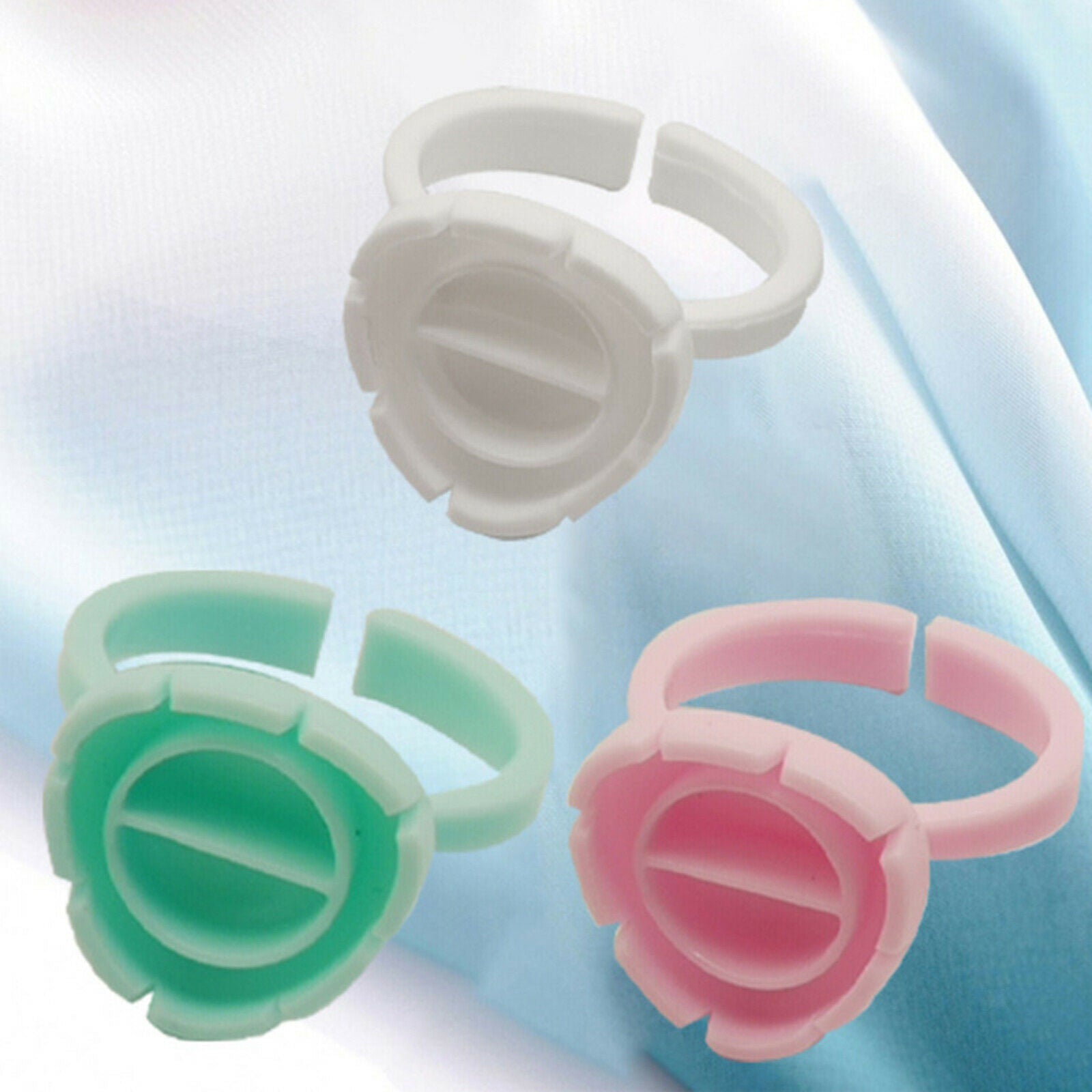 Eyelash Extension Rings Lash Glue Cup Glue Rings Makeup Supplies Tools White