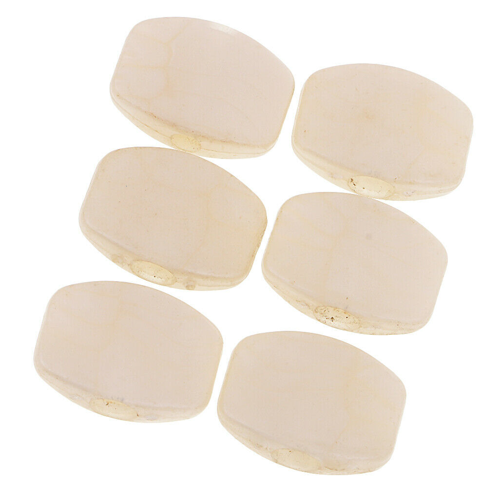 6 pieces plastic acoustic / electric guitar tuner tuning peg button white