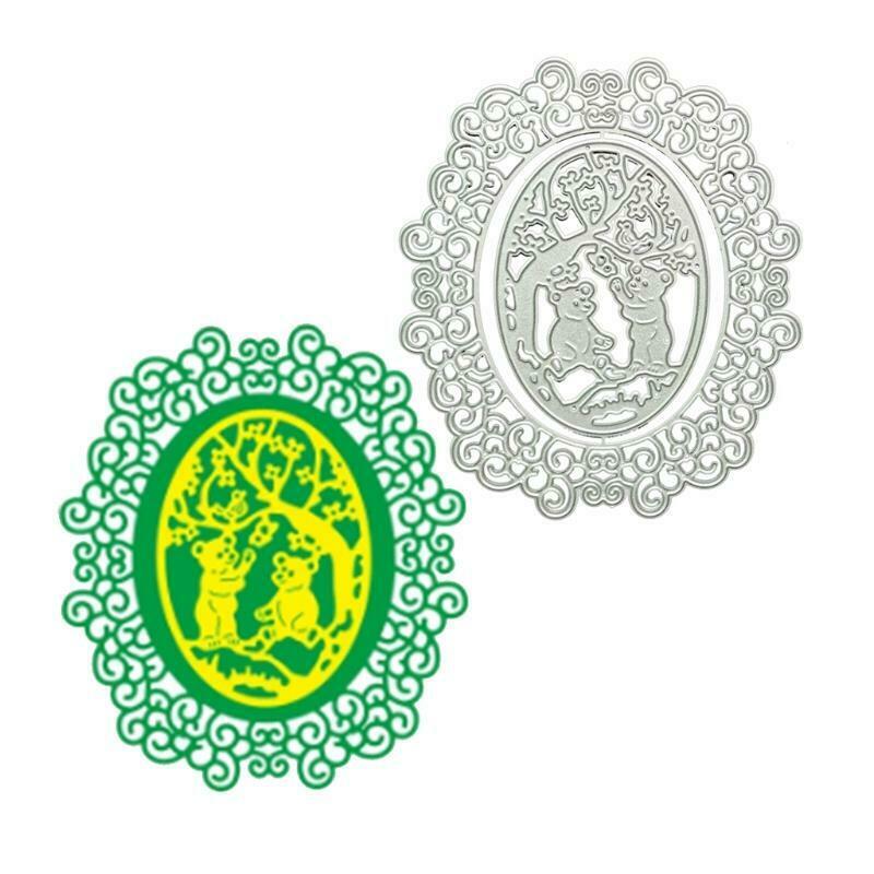 Bear Tree Metal Cutting Dies Stencil DIY Scrapbooking Album Paper Card Template