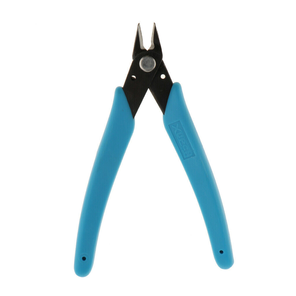 Blue Diamond Rhinestone Picker Nippers Clipper Manicure Pliers Nail Art Tool