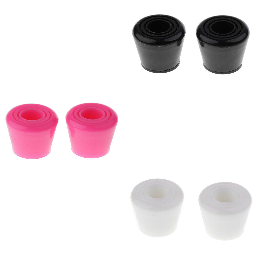 6x Roller Skates Toe Stops Part for Ice Skates Quad Skates Black Pink White