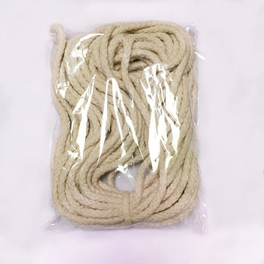 10m 100% Natural Cotton Rope Twisted Braided Rope for DIY
