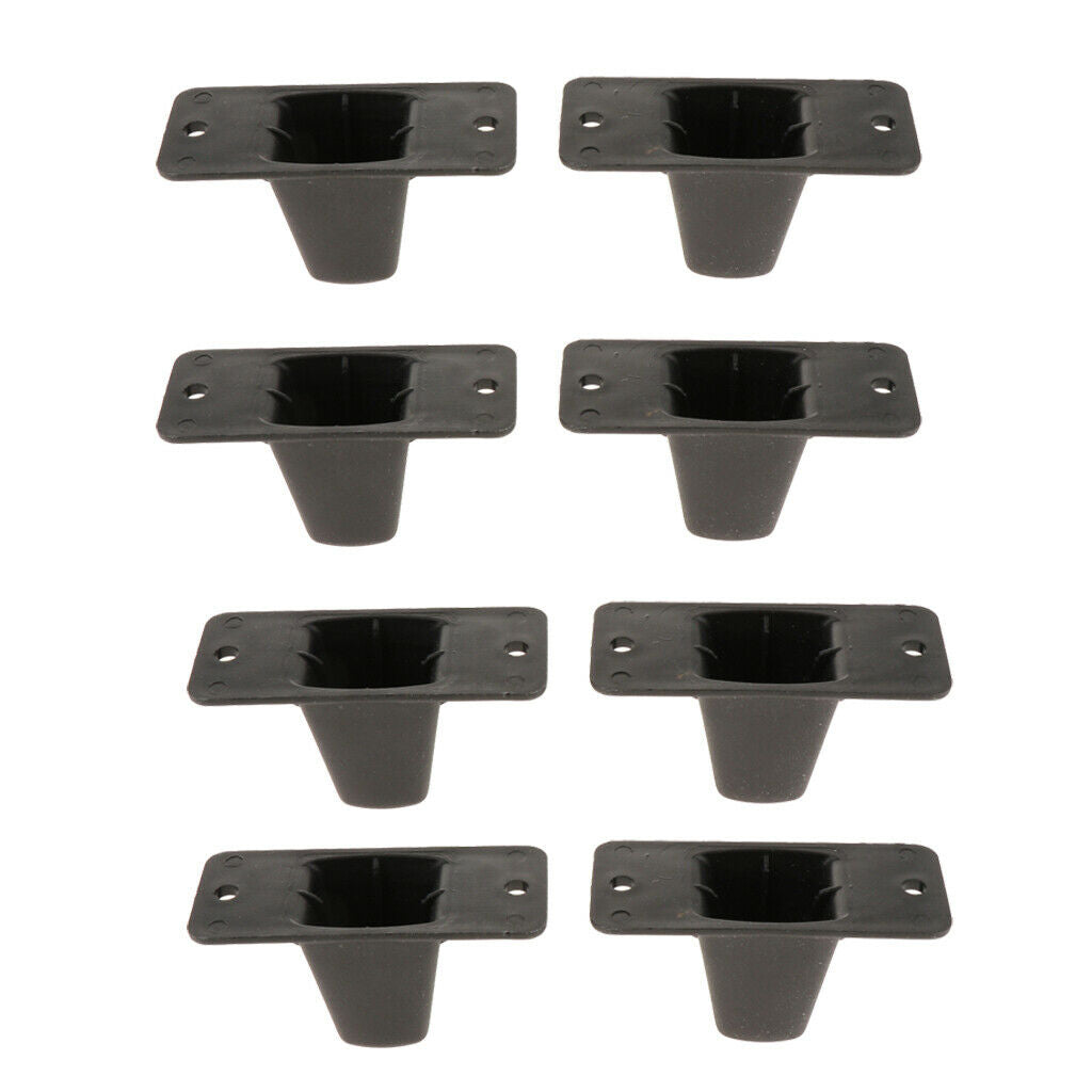 8pcs Replacement Plastic Luggage Stud Feet Pad Black for Any Bags Kit Fashion