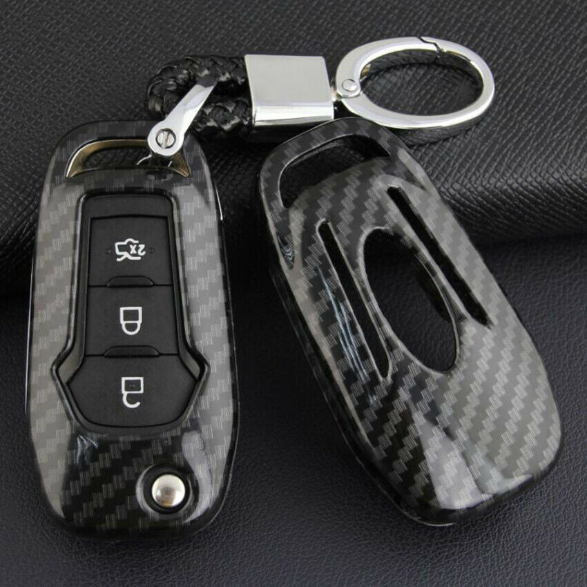 Shell Holder Cover Case Remote Smart Key For Ford Lincoln Key Cover Carbon Fiber