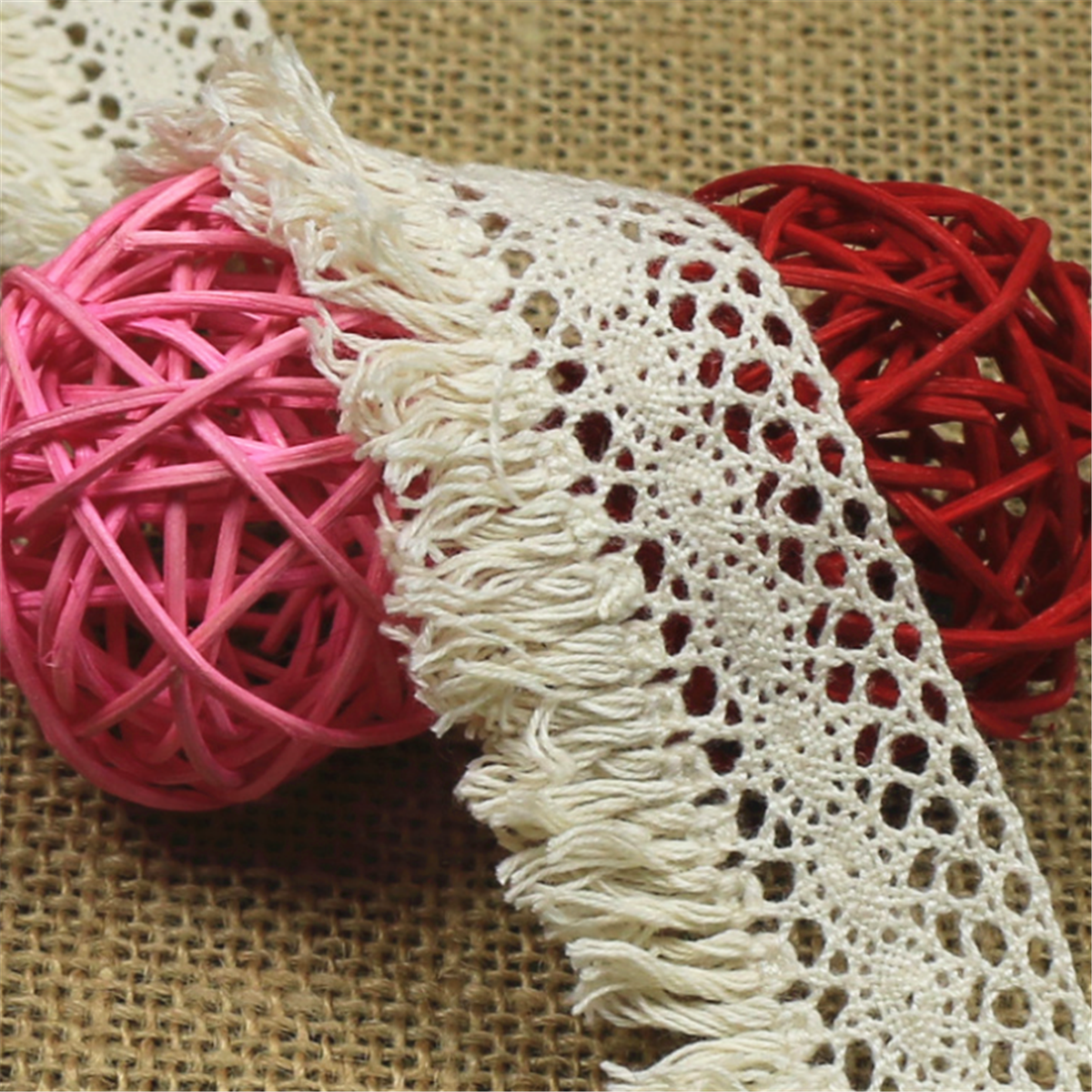 5 Yds Cotton Lace Tassel Trim Ribbon Fringe Fabric Garment DIY Sewing Craft 4cm