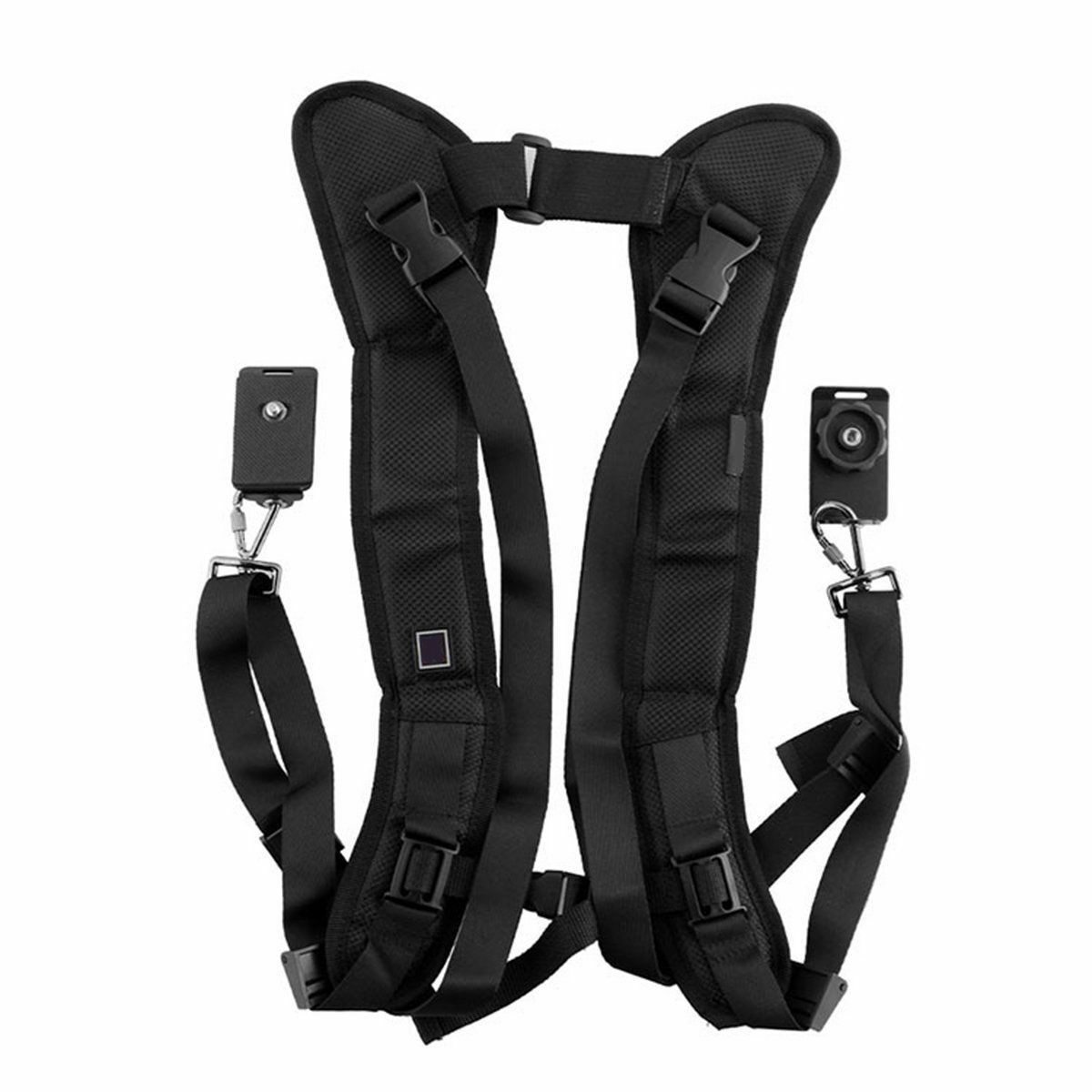 Black Double Shoulder Sling Belt Quick Rapid Strap for Sony SLT-A35K SLT-A35