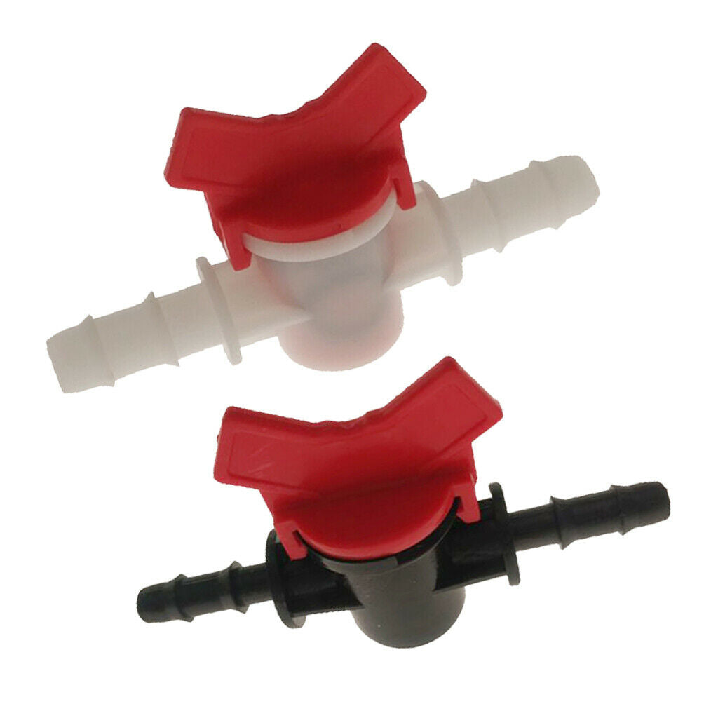 2PCS Straight Liquid Water Shut Off Valve Petcock Water Pump Hose 8mm&10mm
