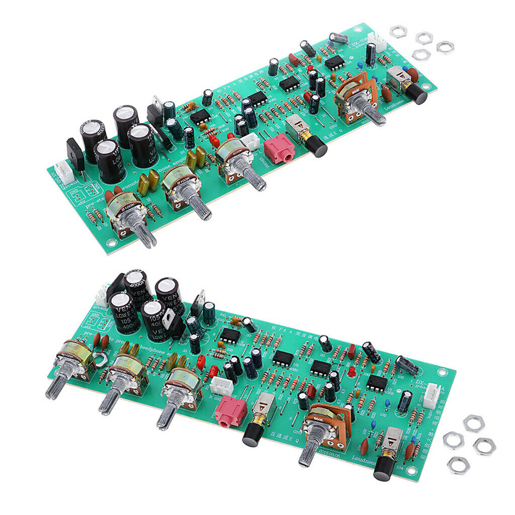 2x DX338A HIFI Preamplifier Tone Board Kit Preamplifier Volume Control AC 12V