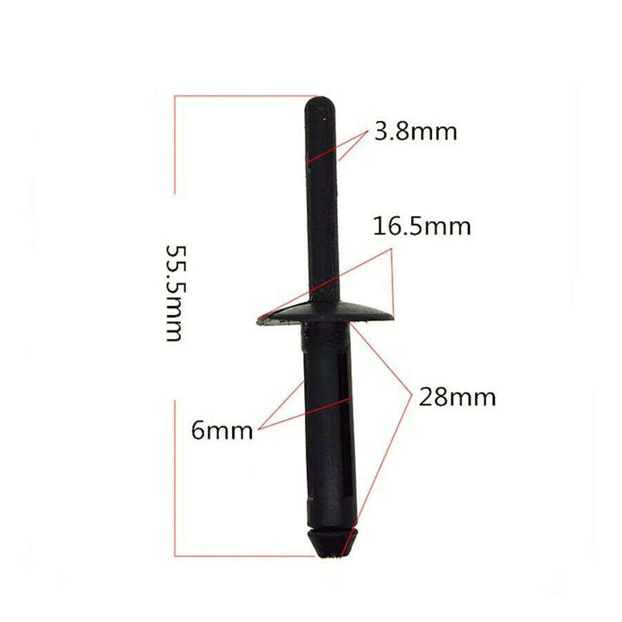 150 Nylon Blind Rivet Fender Bumper Clip 34201631 Fit For Jeep WJ Grand Cherokee
