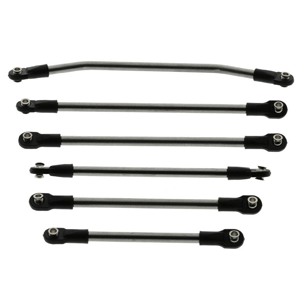 10Pieces Stainless Steel Link Rod Linkage for Axial SCX10 90046 90047 90035